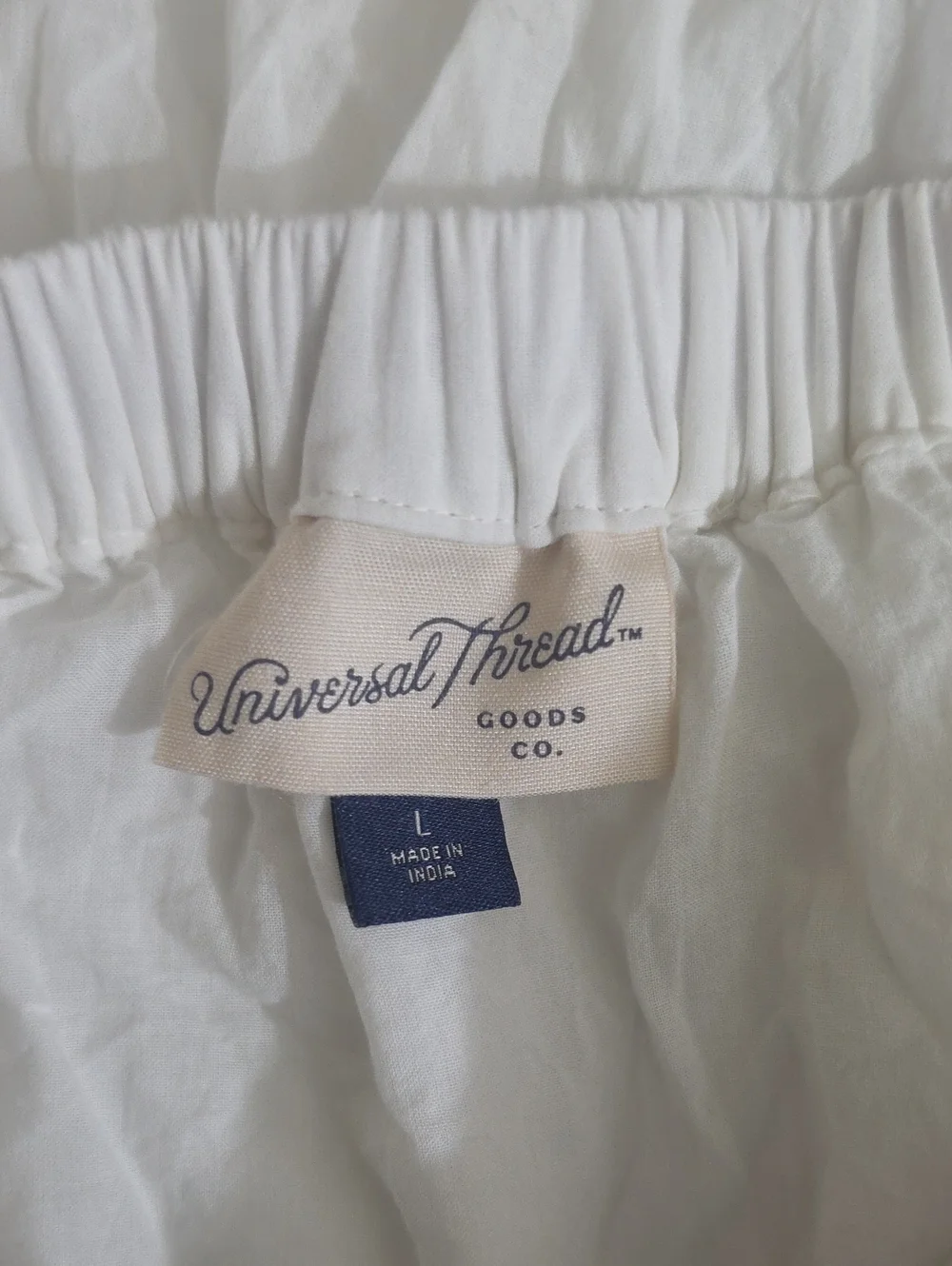 Universal Thread Women's Crinkle Gauze Pull-On Maxi Skirt White Size L